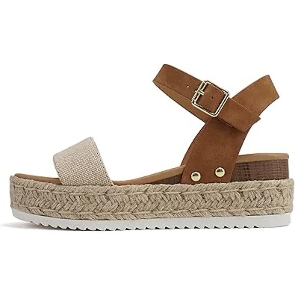 Soda Womens Size 6.5 Open Toe Ankle Strap 2.5